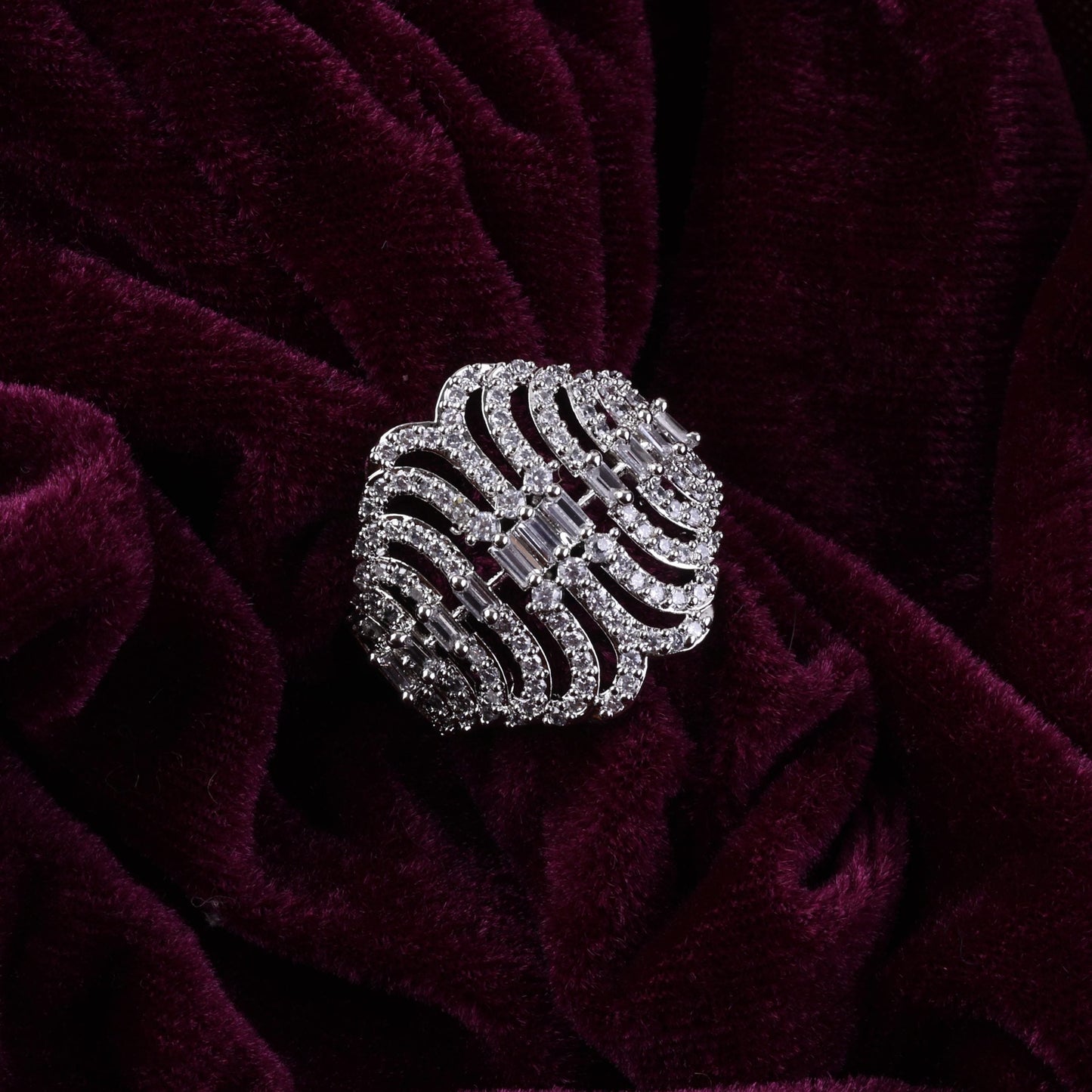 Silver Evening Glamour Ring