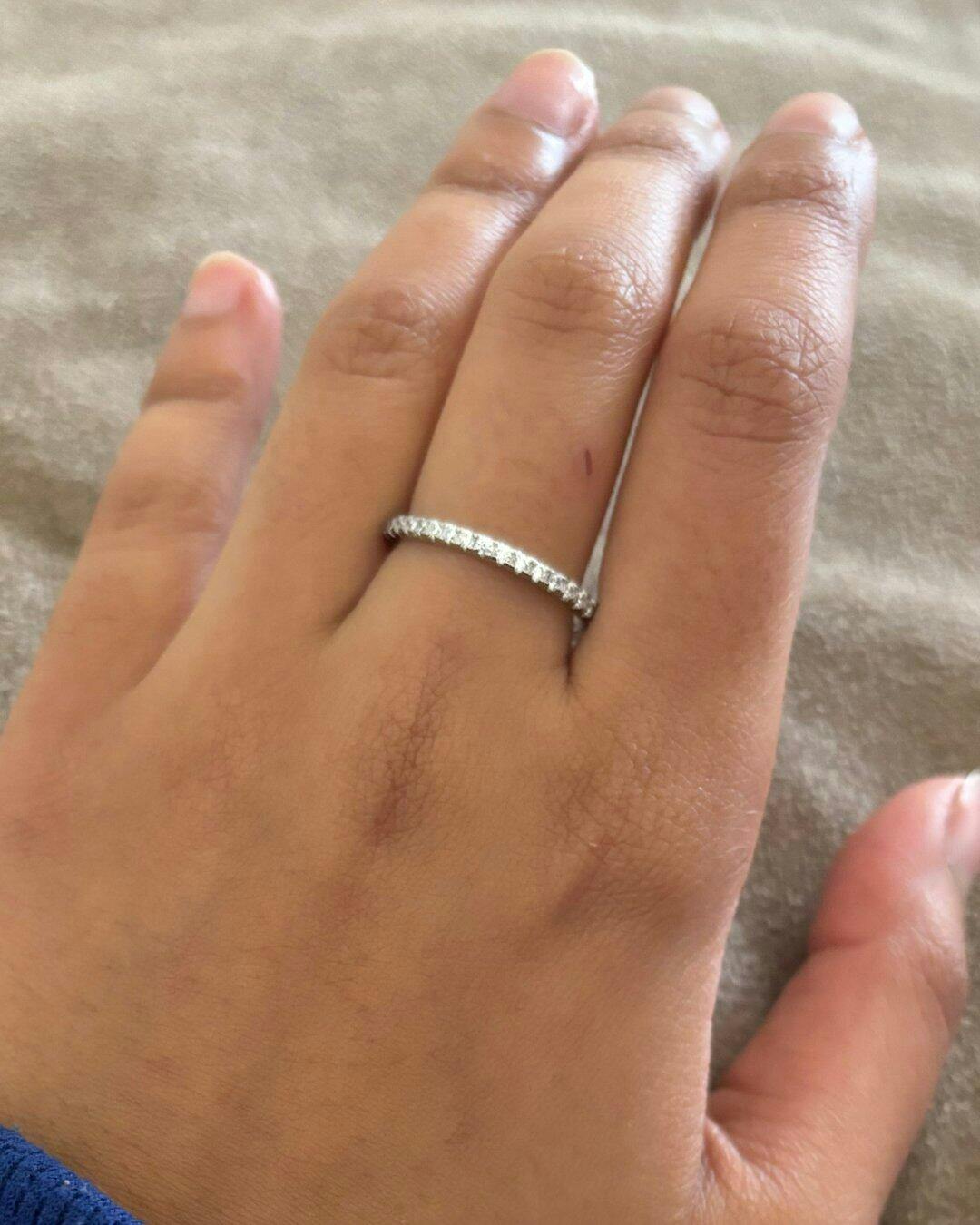 Sleek Eternity Silver Band