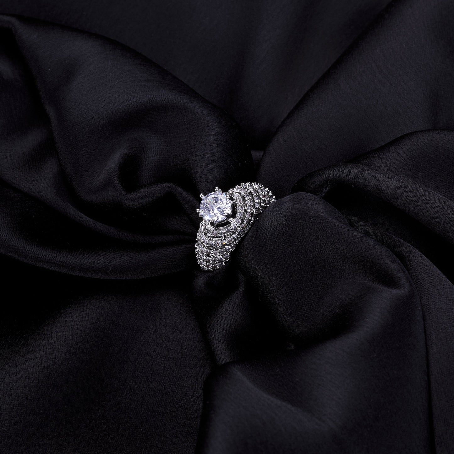 Silver Curvy Wave Ring