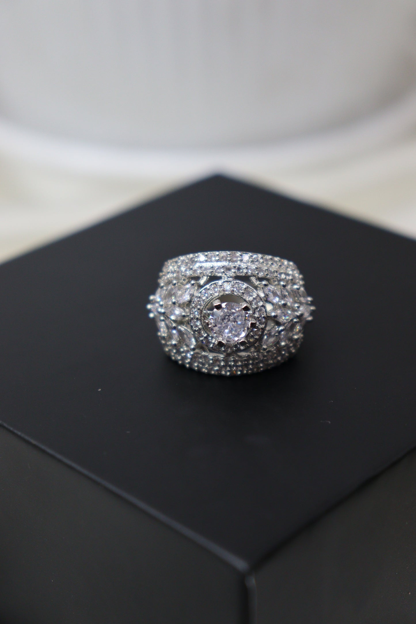 Silver Zircon True Love Ring