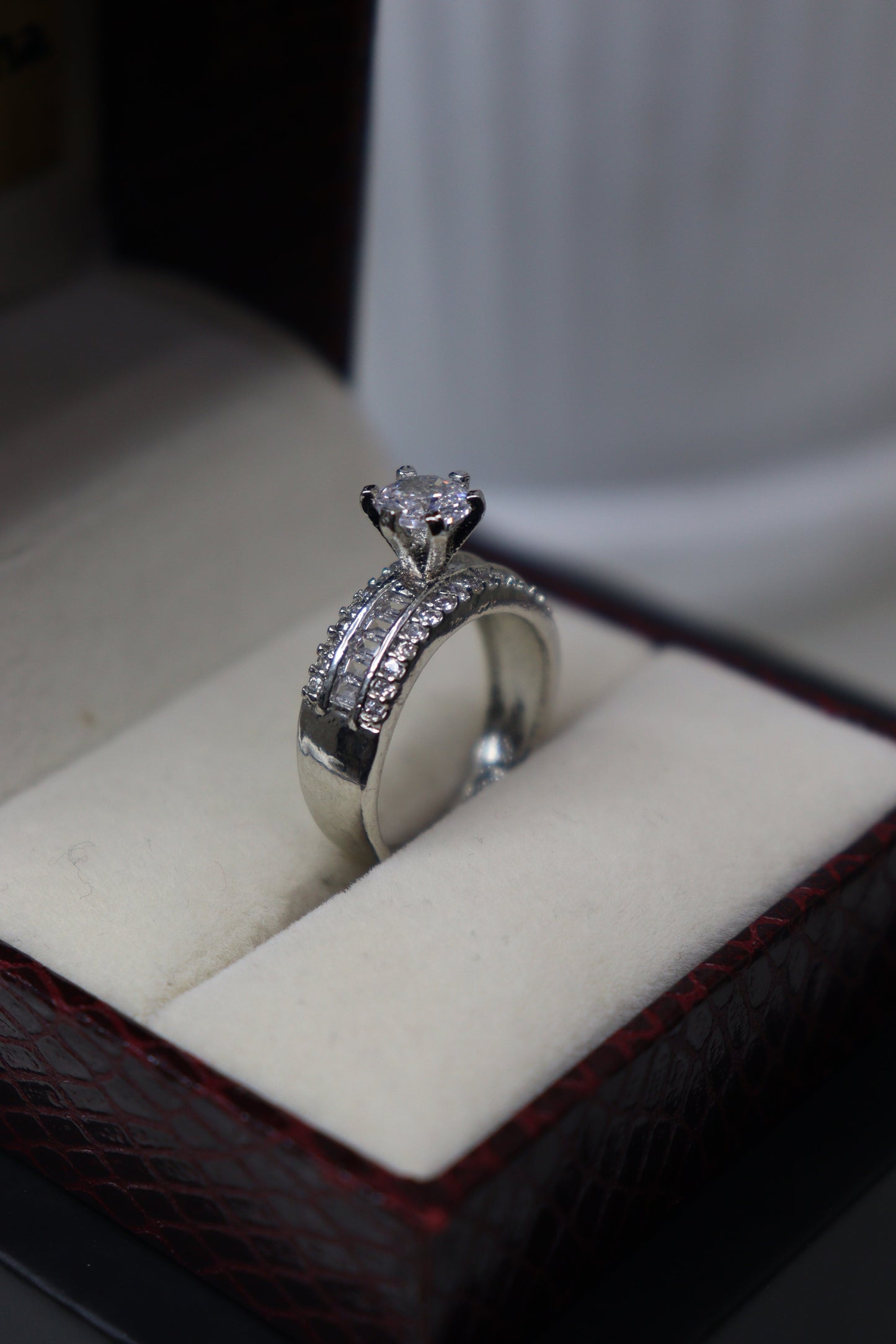 Silver Zircon Love Island Ring