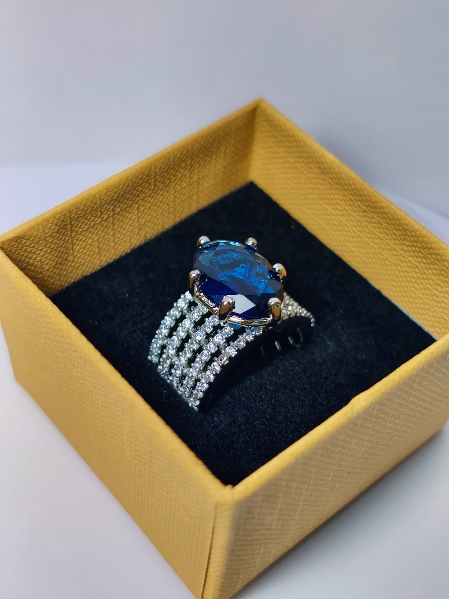 Silver Zircon Wave Entwined Ring