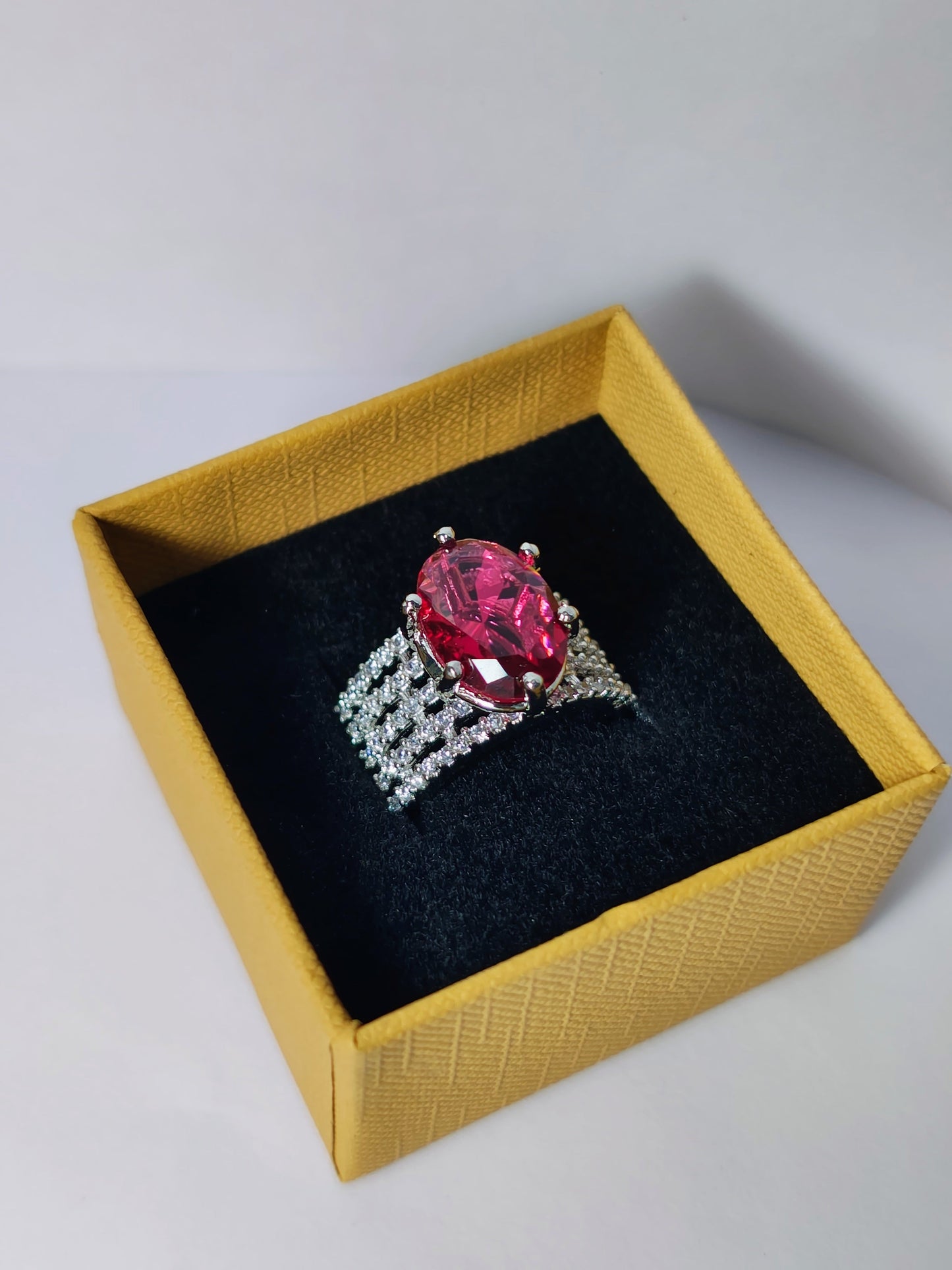 Silver Zircon Wave Entwined Ring