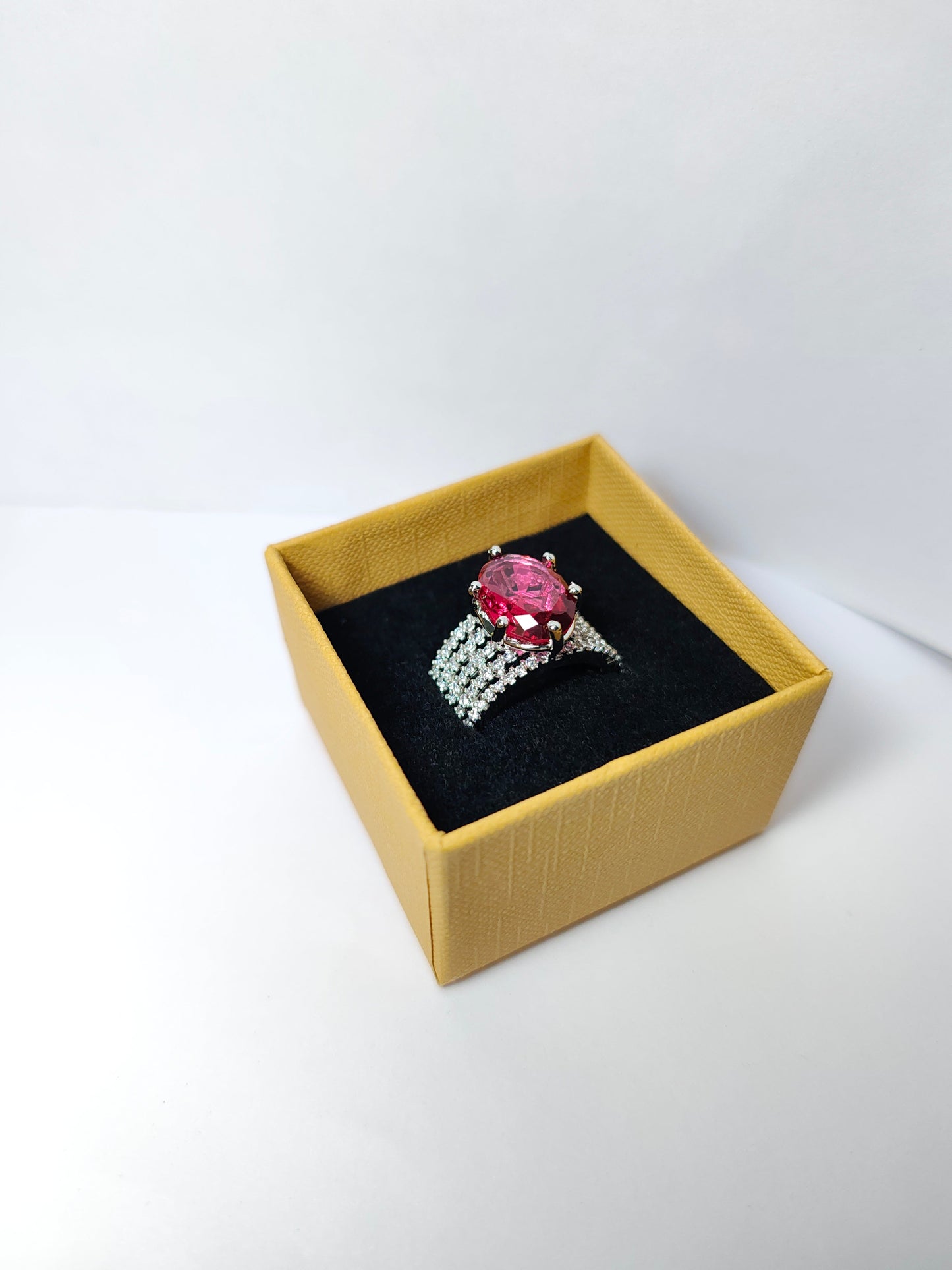 Silver Zircon Wave Entwined Ring
