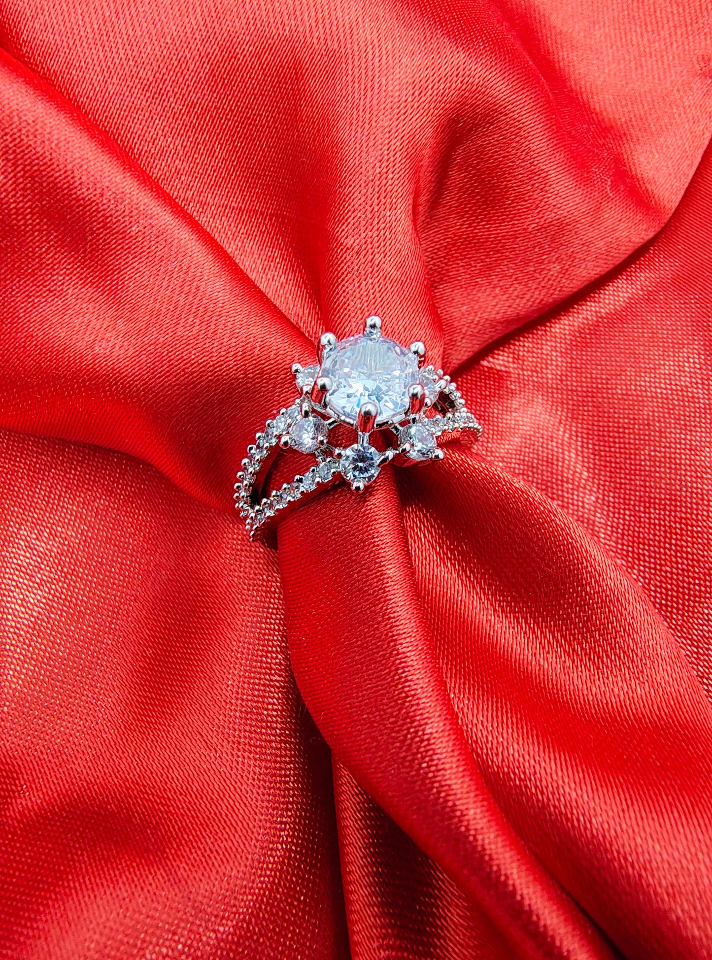Silver Spired Dome Ring