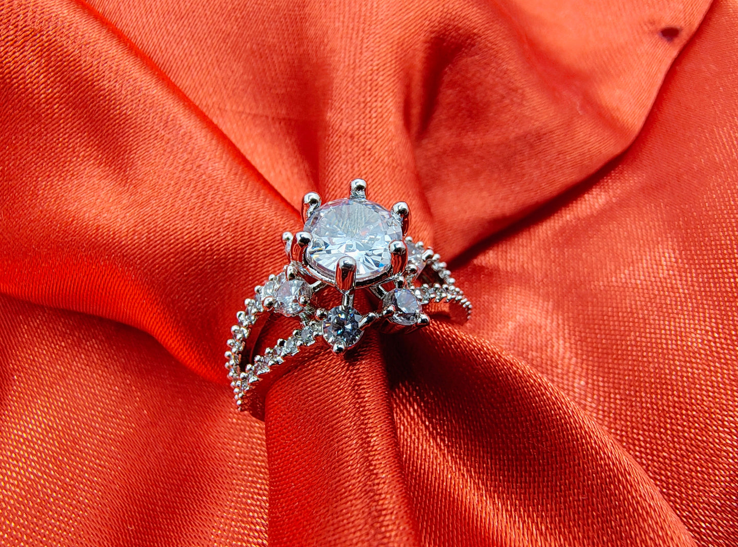 Silver Spired Dome Ring