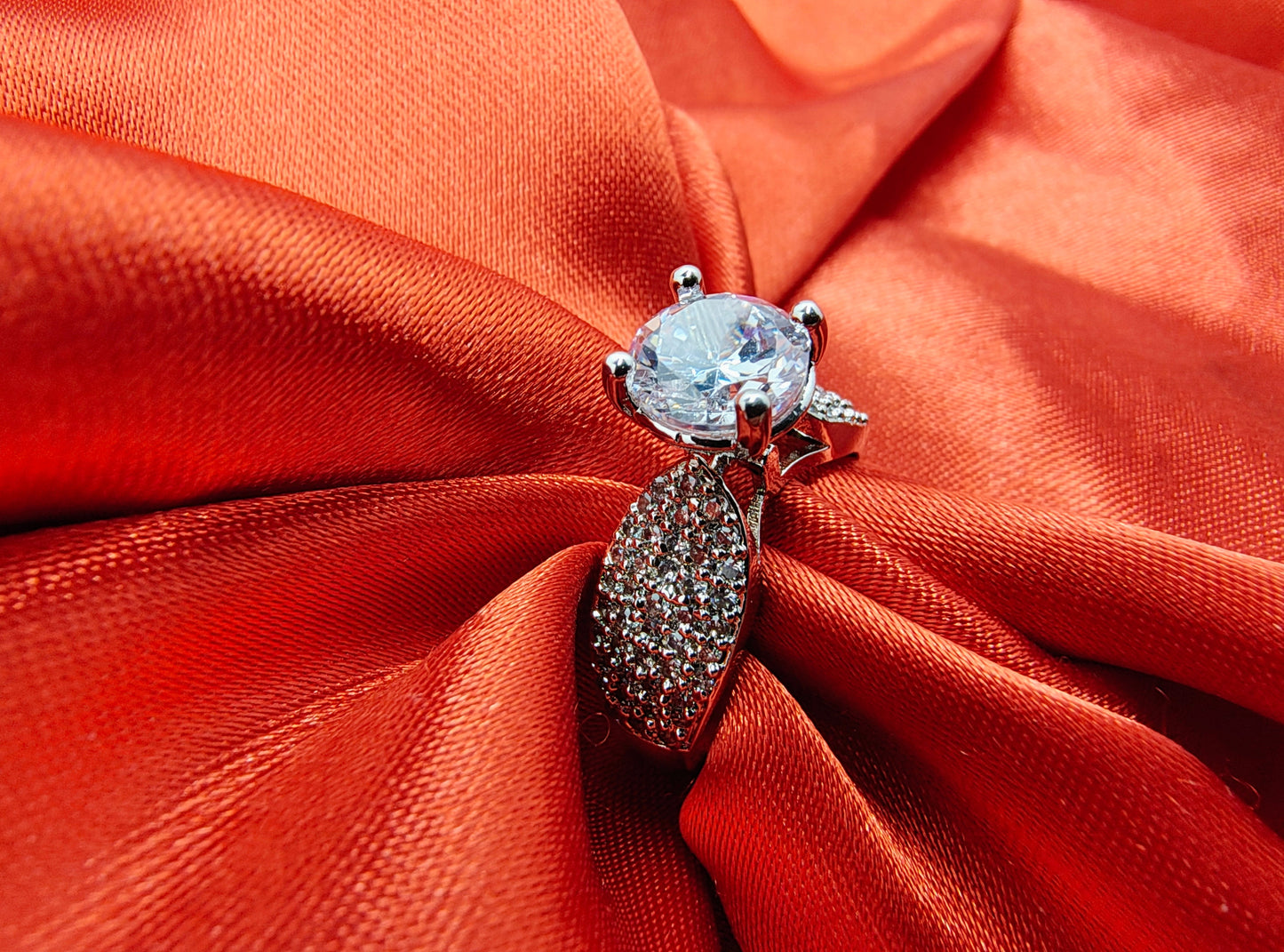 Silver Zircon Soul of Love Ring