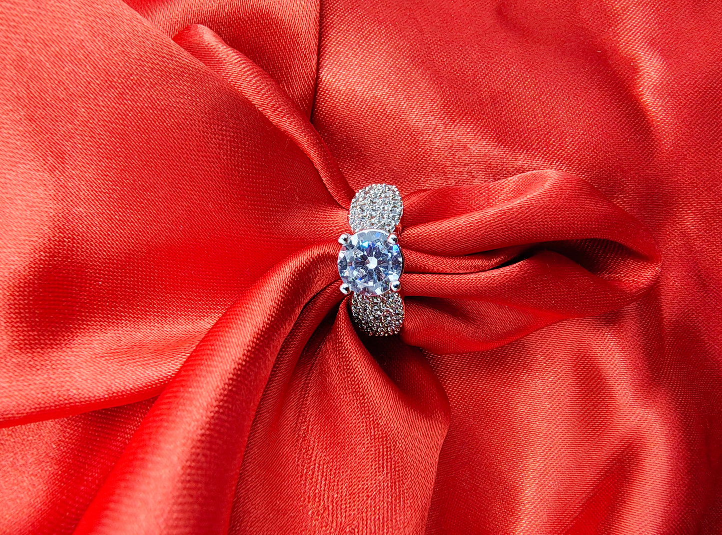 Silver Zircon Soul of Love Ring
