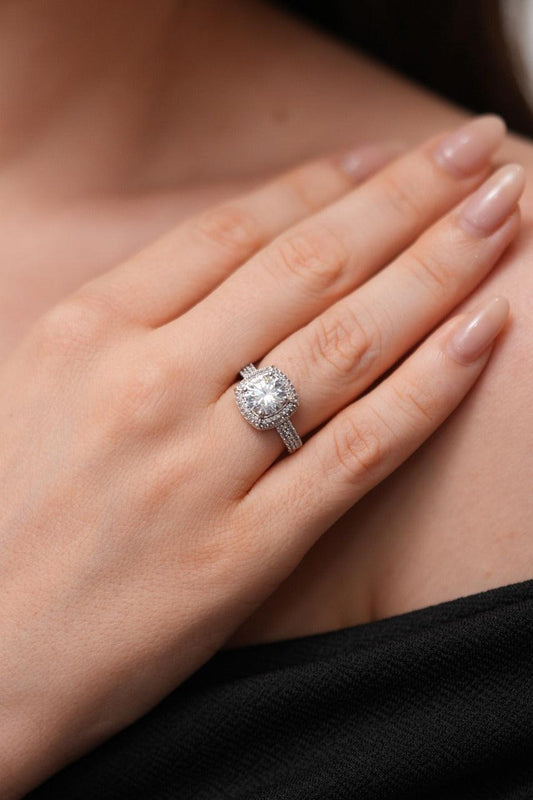 Rhodium Love Knot Ring