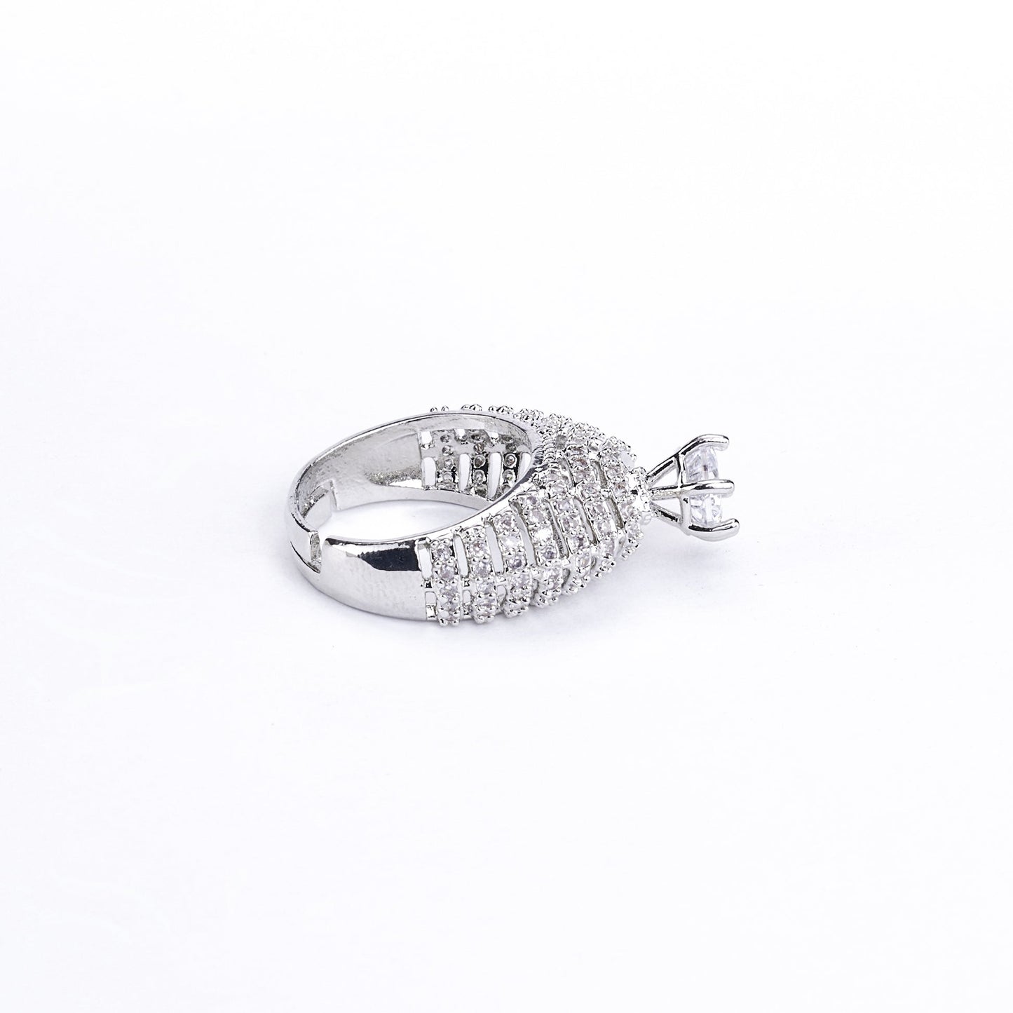 Silver Curvy Wave Ring