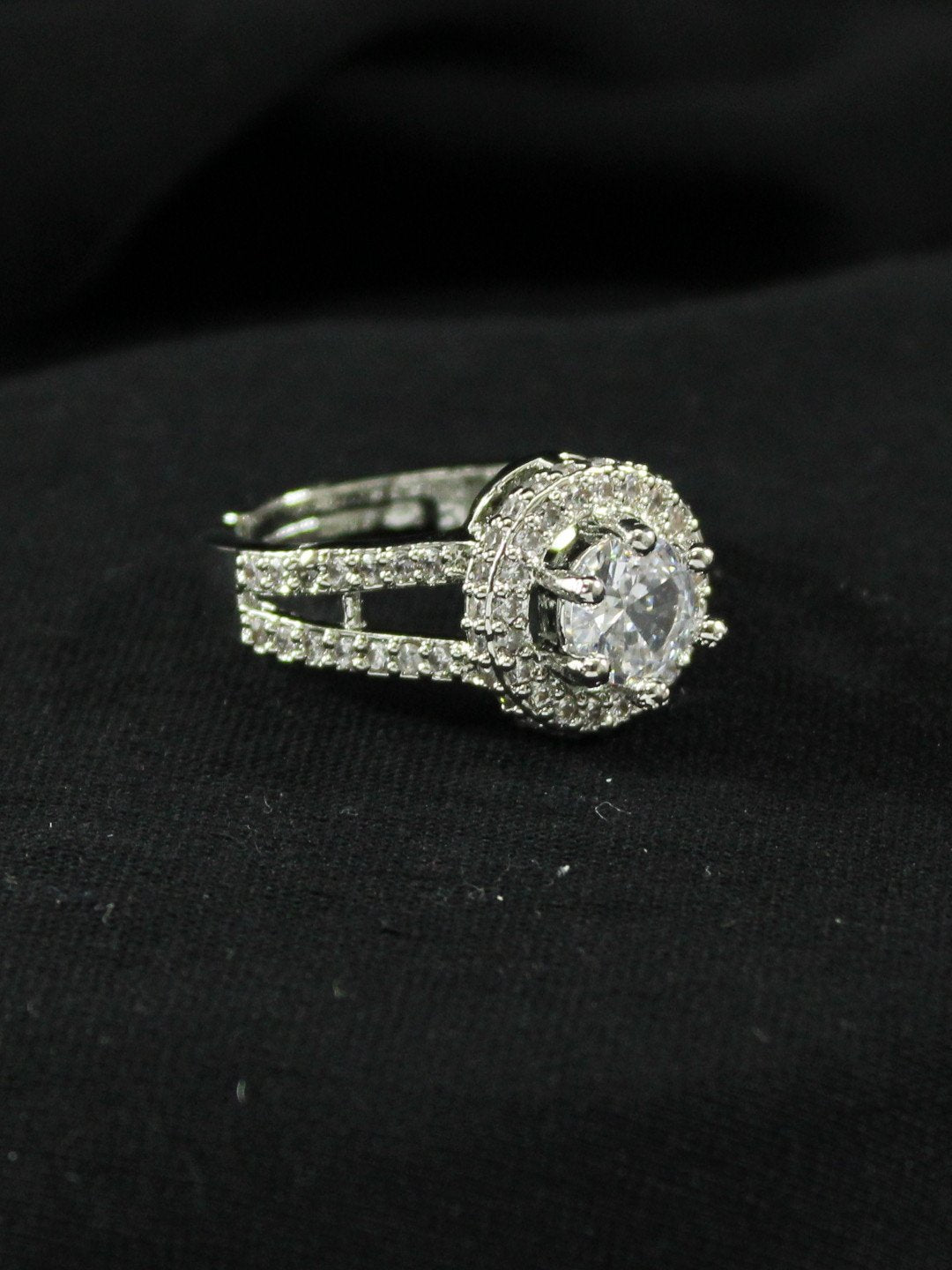 Silver Refined Solitaire Ring