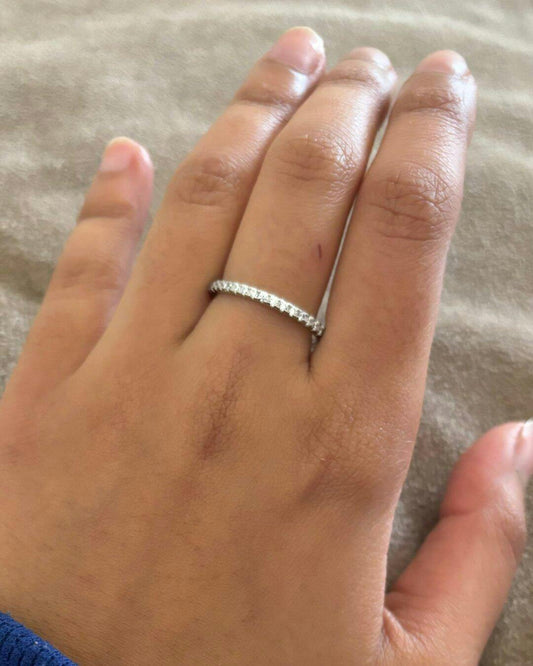 Sleek Eternity Silver Band