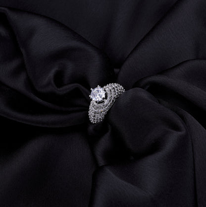 Silver Curvy Wave Ring