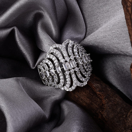 Silver Evening Glamour Ring