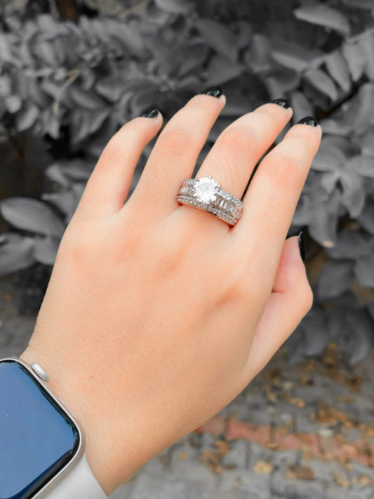 Silver Classic Solitaire Ring