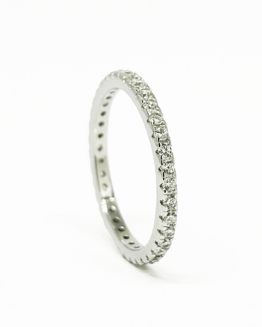 Sleek Eternity Silver Band