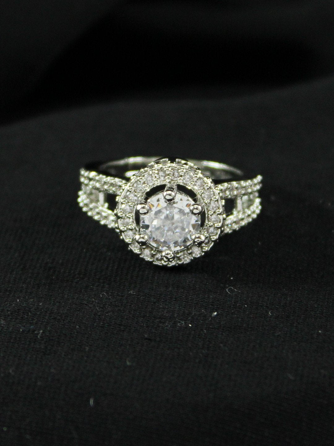 Silver Refined Solitaire Ring