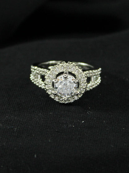 Silver Refined Solitaire Ring
