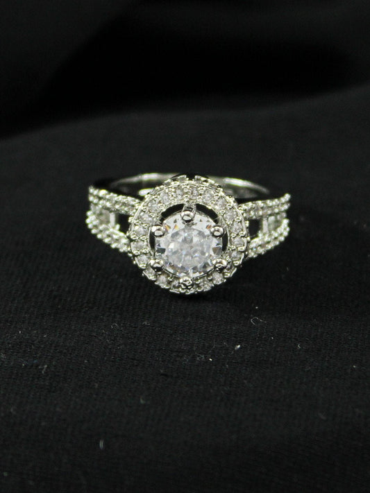 Silver Refined Solitaire Ring