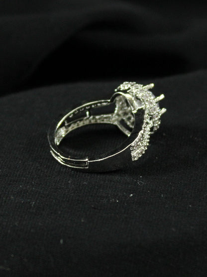 Silver Refined Solitaire Ring