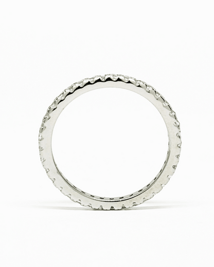 Sleek Eternity Silver Band