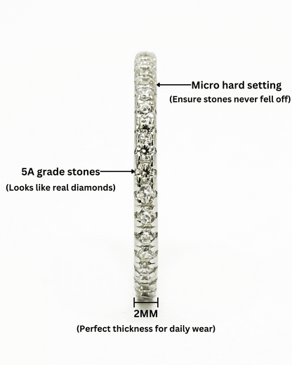 Sleek Eternity Silver Band