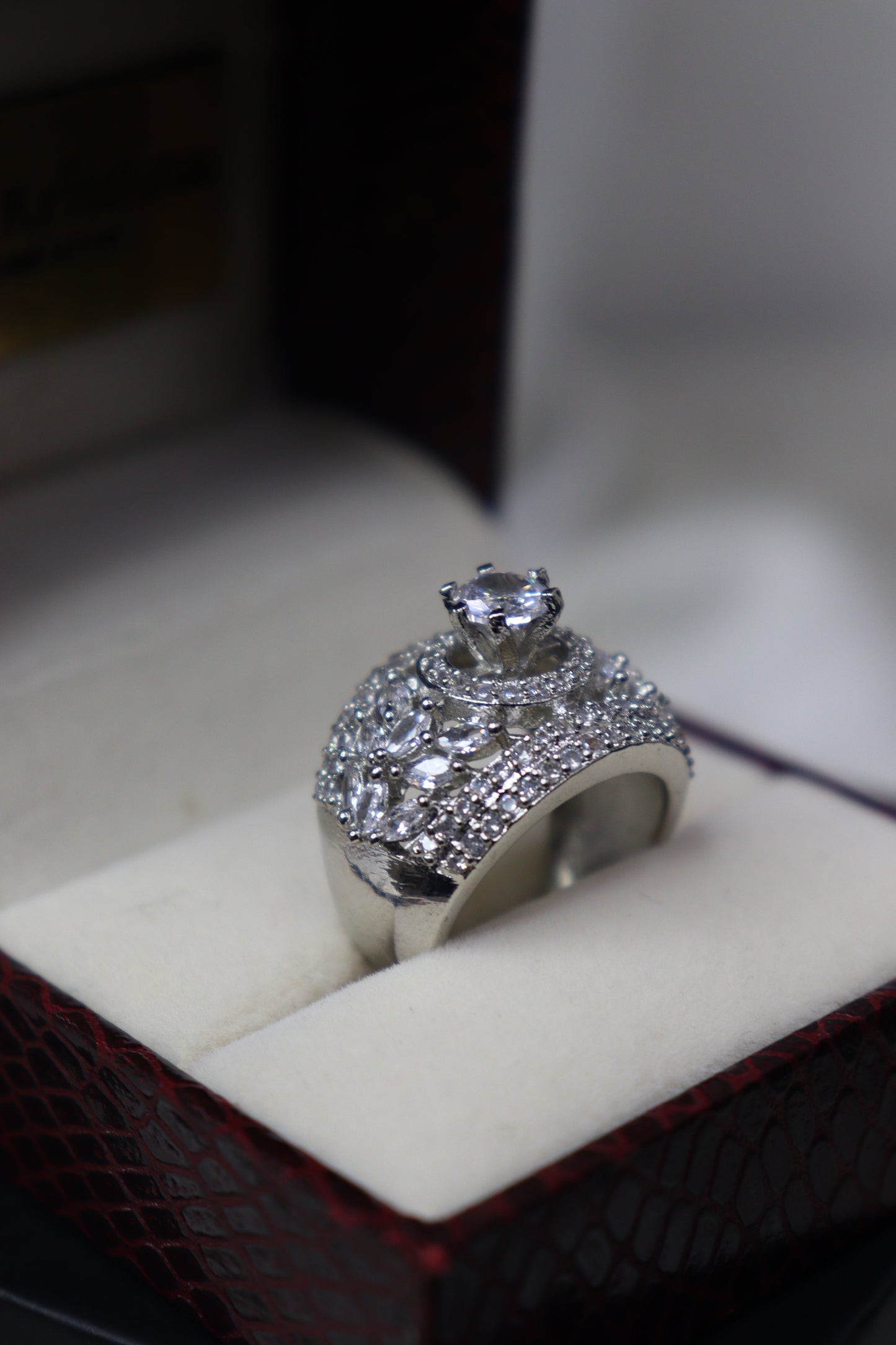 Silver Zircon True Love Ring