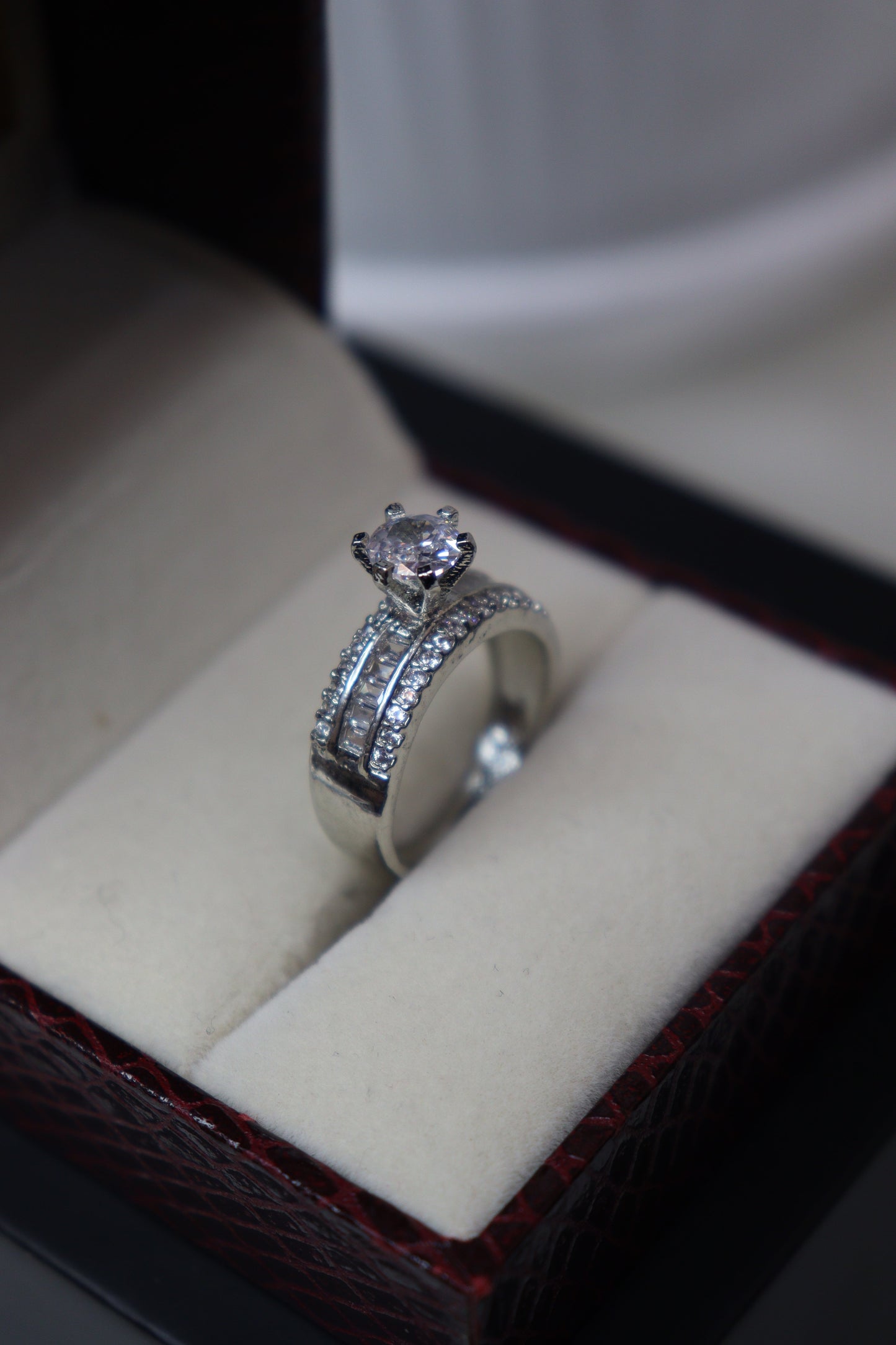 Silver Zircon Love Island Ring