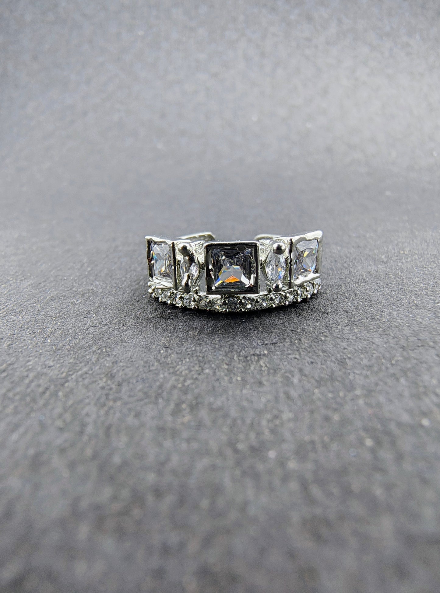 Silver Minimal Solitaire Ring