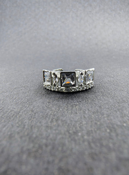 Silver Minimal Solitaire Ring