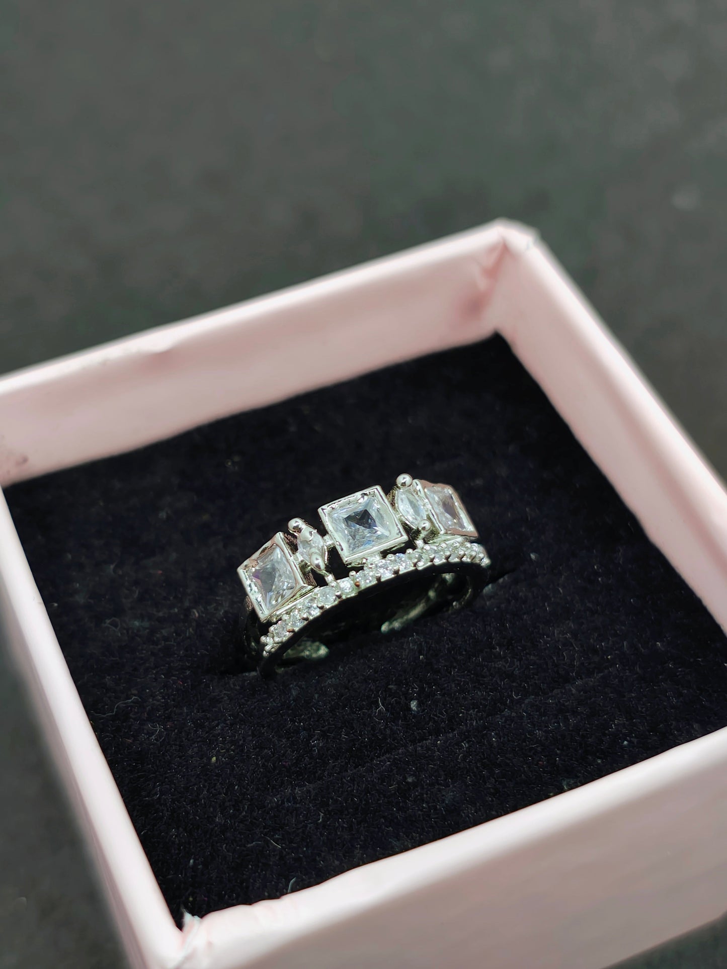 Silver Minimal Solitaire Ring