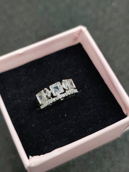 Silver Minimal Solitaire Ring