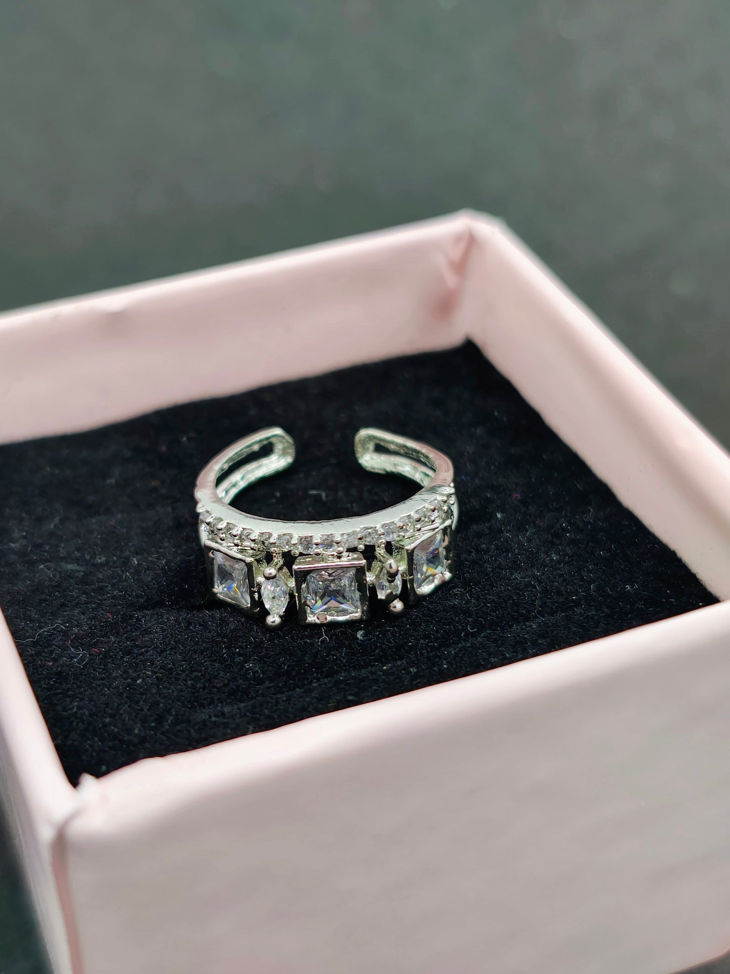 Silver Minimal Solitaire Ring