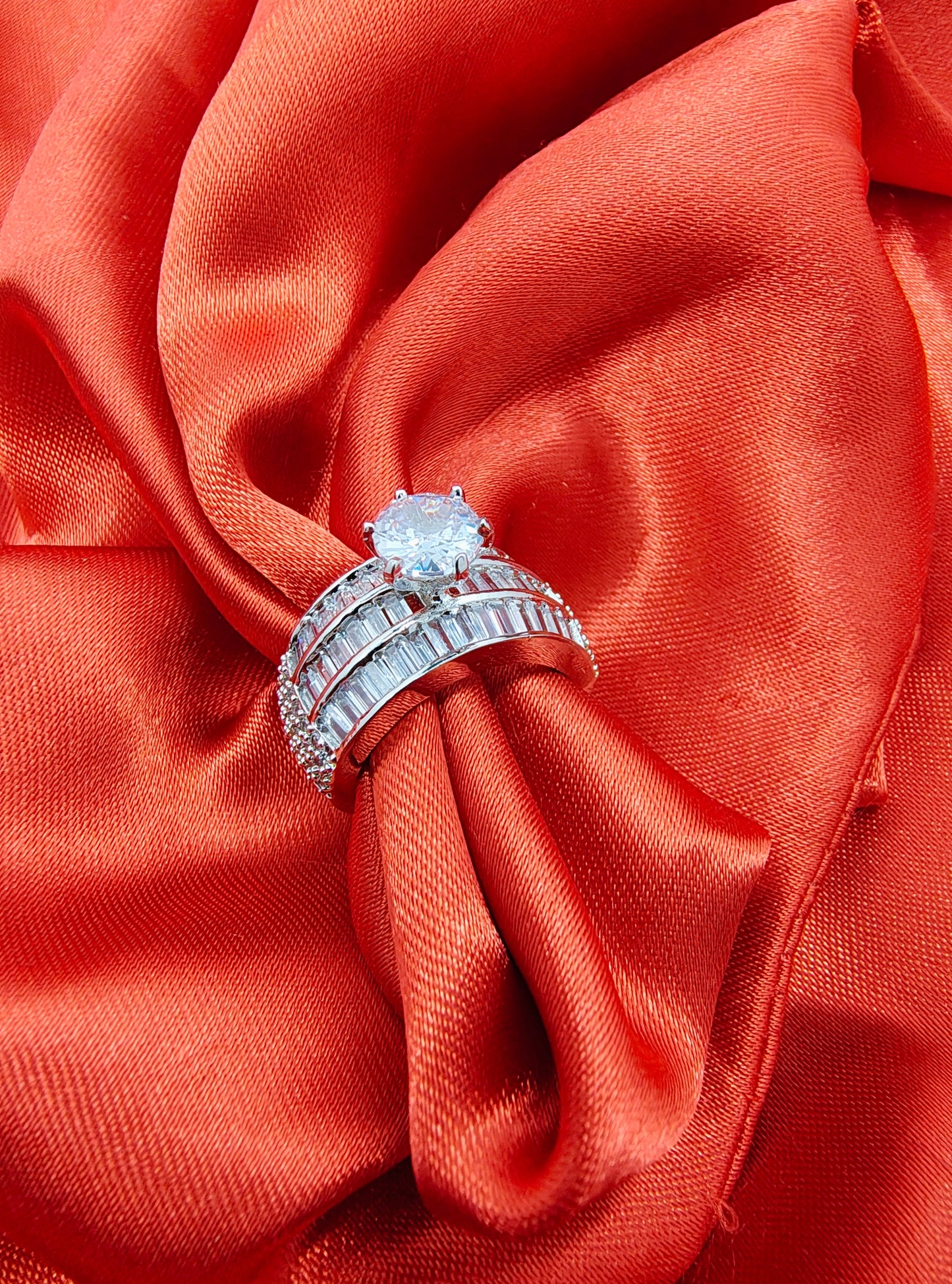 Silver Opal Square Ring