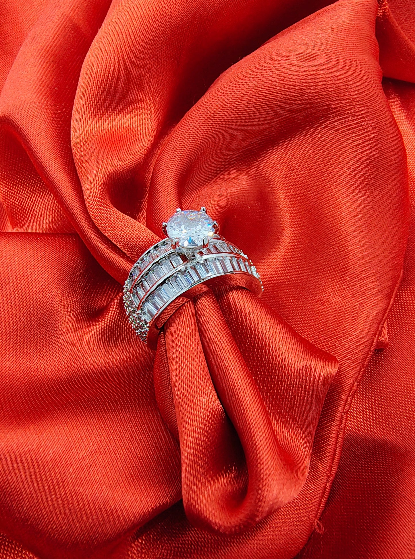 Silver Opal Square Ring