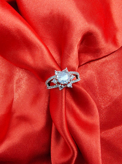 Silver Spired Dome Ring