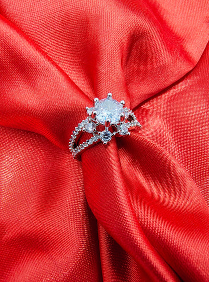 Silver Spired Dome Ring
