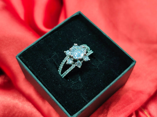 Silver Spired Dome Ring