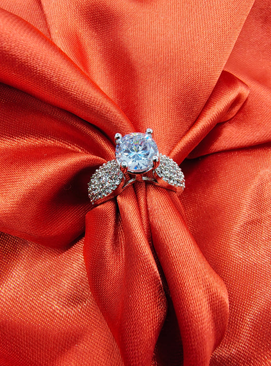 Silver Zircon Soul of Love Ring