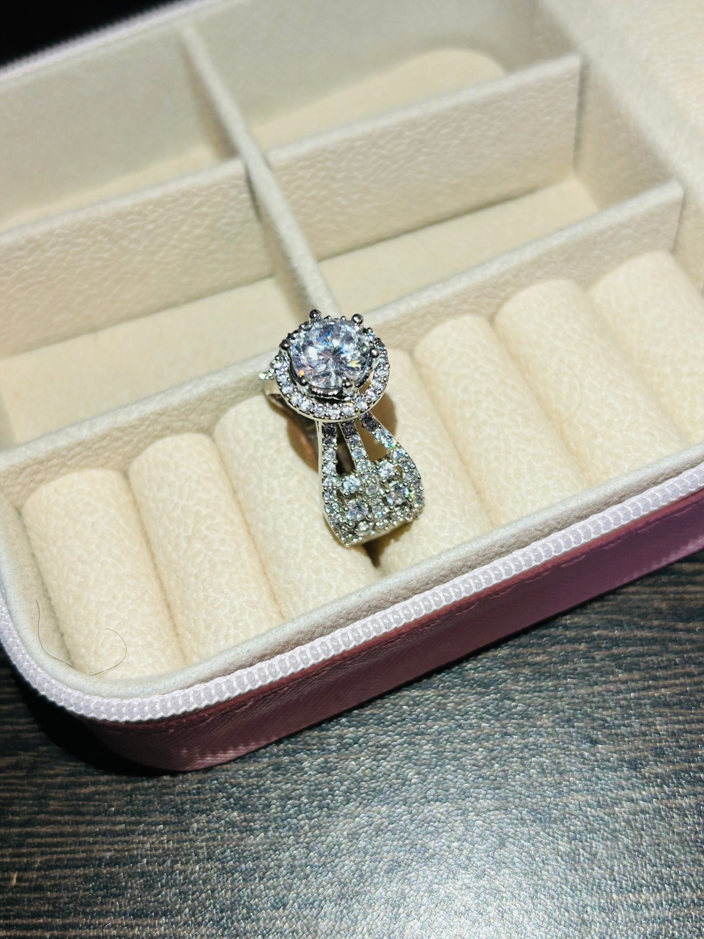 Silver Circular Zirconia Ring