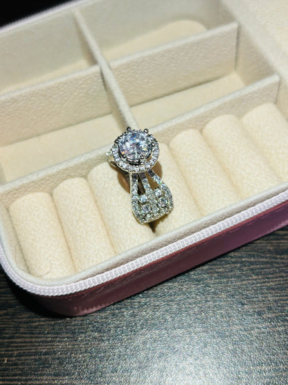 Silver Circular Zirconia Ring