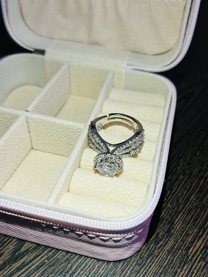 Silver Circular Zirconia Ring