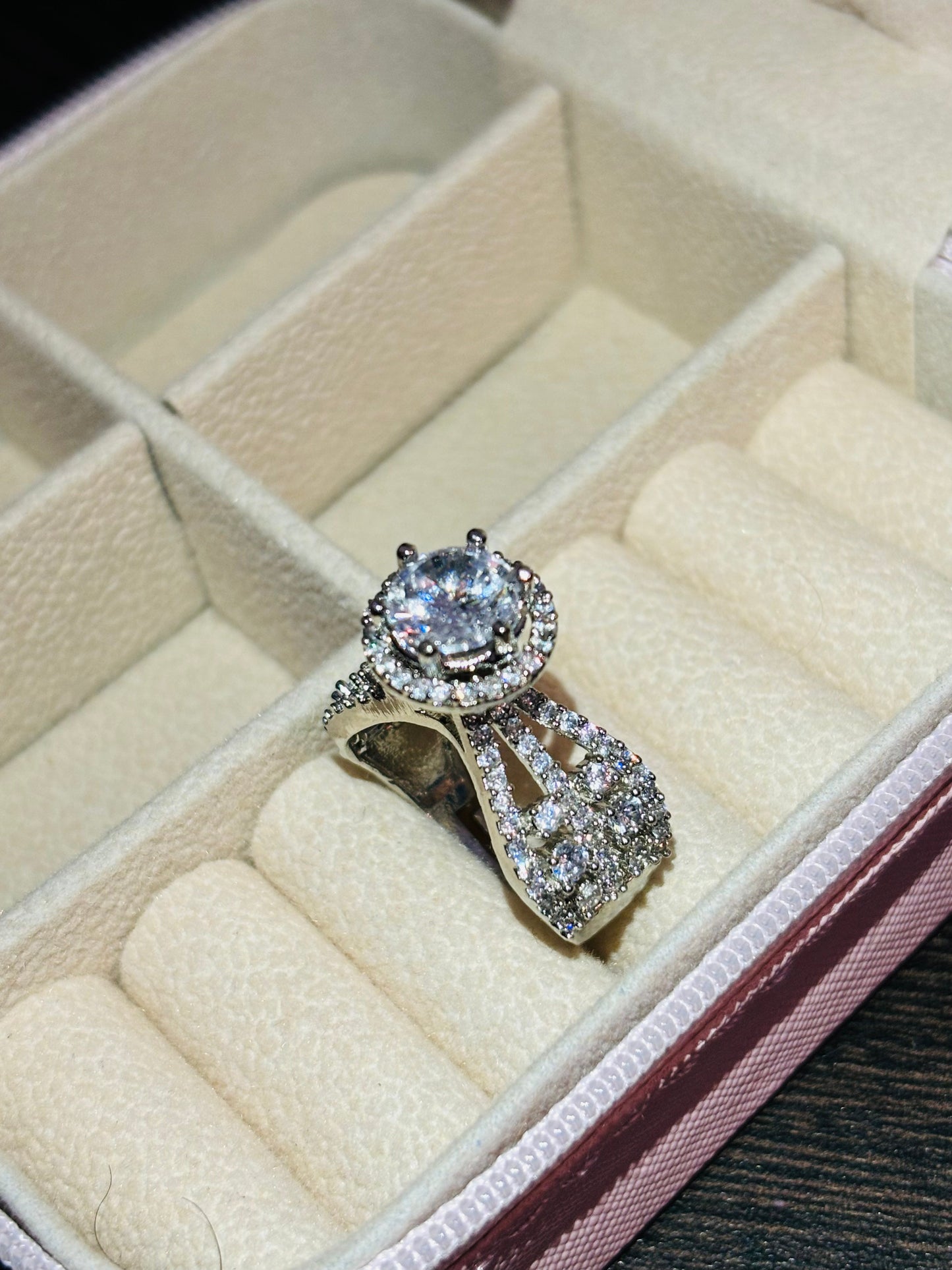 Silver Circular Zirconia Ring