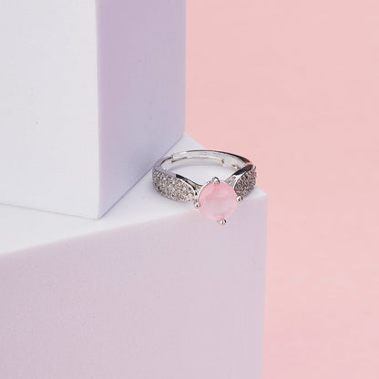 Regal Spark Rhodium Ring