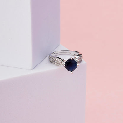 Regal Spark Rhodium Ring