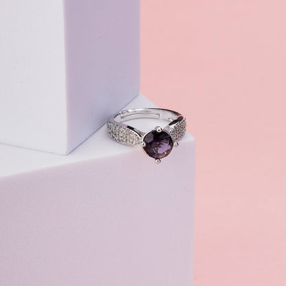 Regal Spark Rhodium Ring